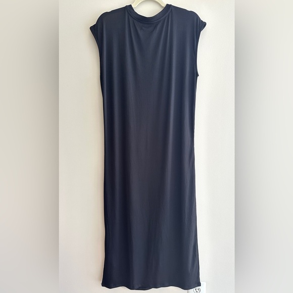 Sfera Collection Black and White Ribbed Twist Front Maxi Dress, European XL - Picture 11 of 15